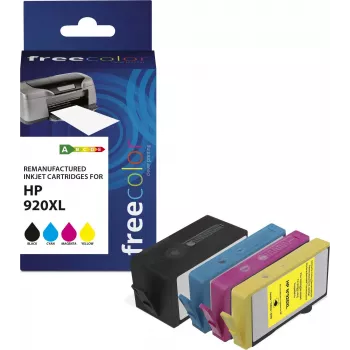 freecolor cartuccia HP 920XL colore BK/C/M/Y rigenerata – rigenerata – compatibile