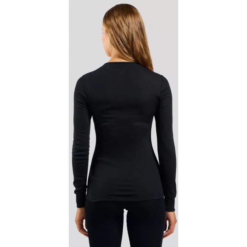 T-shirt a maniche lunghe con scollo rotondo Odlo BL TOP ACTIVE WARM ECO donna, taglia S, nero