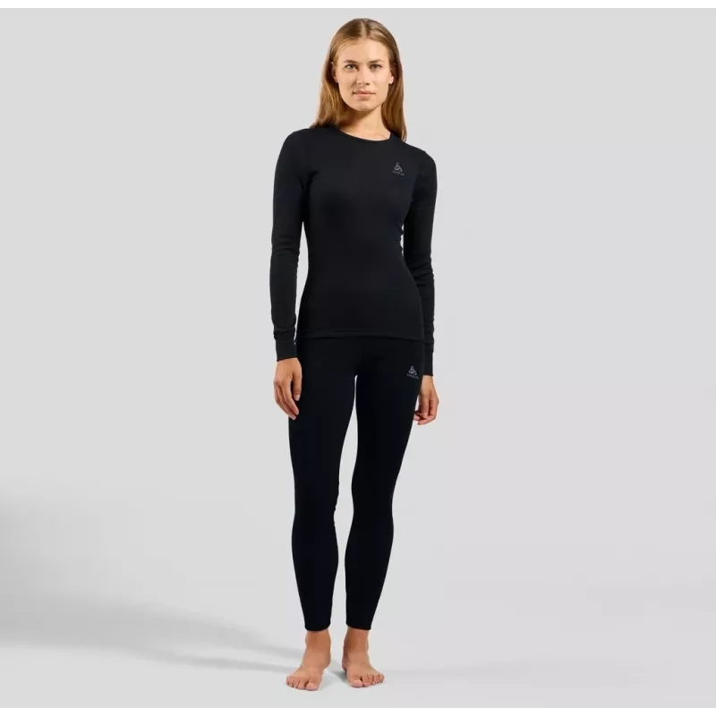T-shirt a maniche lunghe con scollo rotondo Odlo BL TOP ACTIVE WARM ECO donna, taglia S, nero