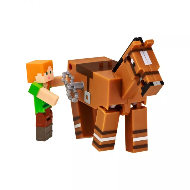 Giocattolo a carica 3D Minecraft S2 - Alex & cavallo