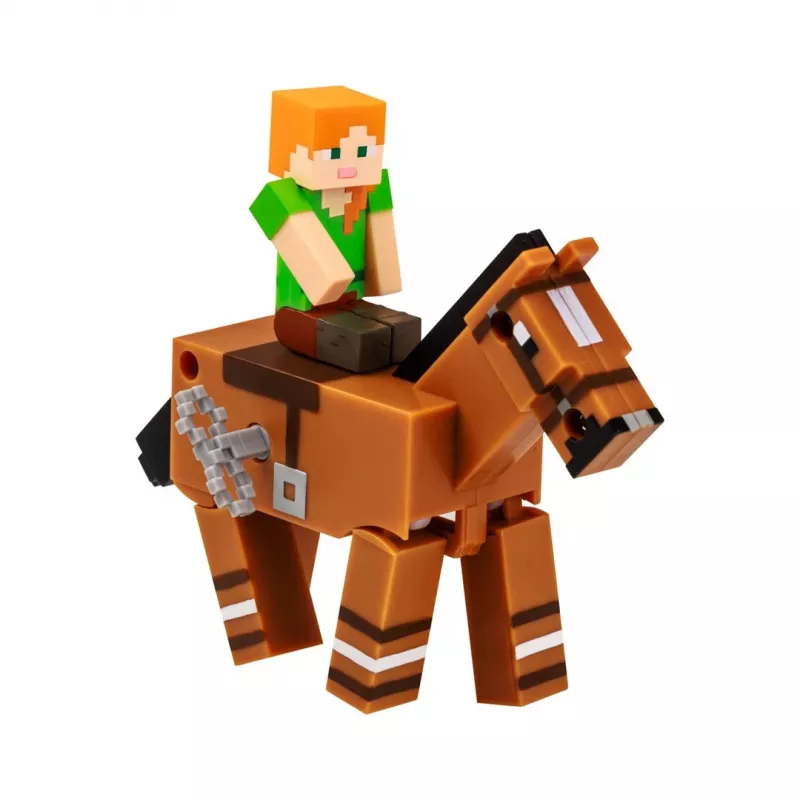 Giocattolo a carica 3D Minecraft S2 - Alex & cavallo