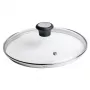 Coperchio per padella Tefal 28097612 rotondo nero, acciaio inox, trasparente