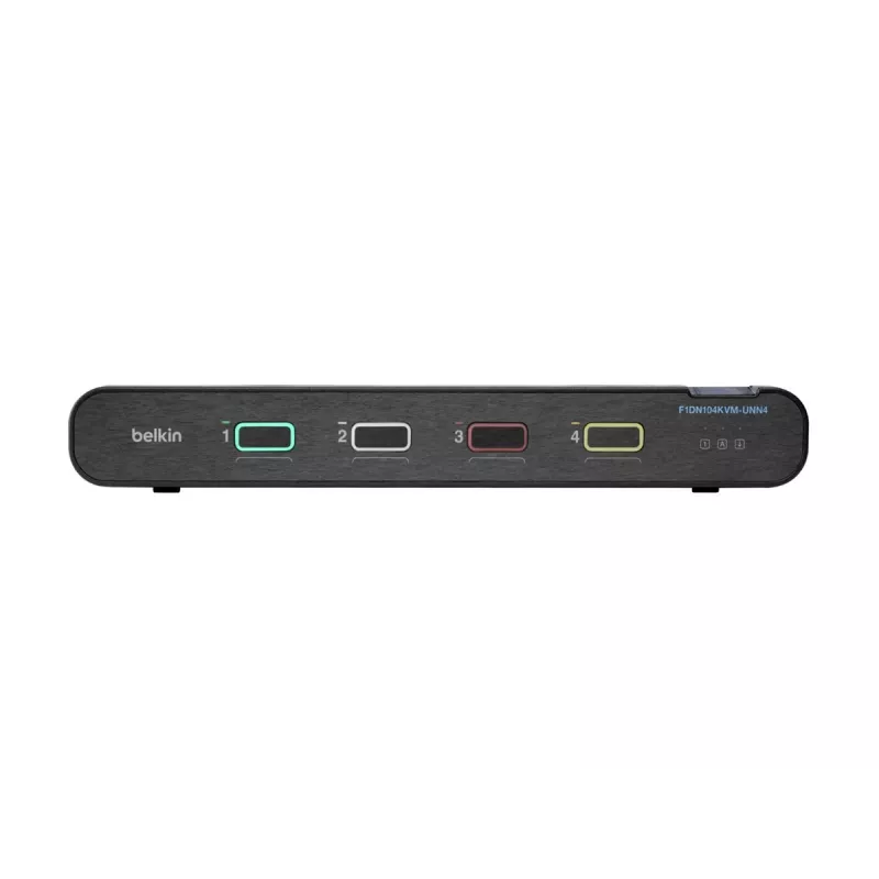 Belkin Universal Secure switch KVM F1DN104KVM-UNN4, 4 porte, monitor singolo, da DP/HDMI a DP/HDMI, 2ª generazione, senza CAC, PP4.0