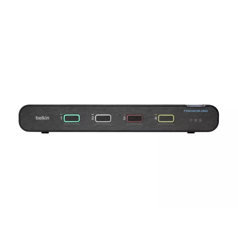 Belkin Universal Secure switch KVM F1DN104KVM-UNN4, 4 porte, monitor singolo, da DP/HDMI a DP/HDMI, 2ª generazione, senza CAC, PP4.0