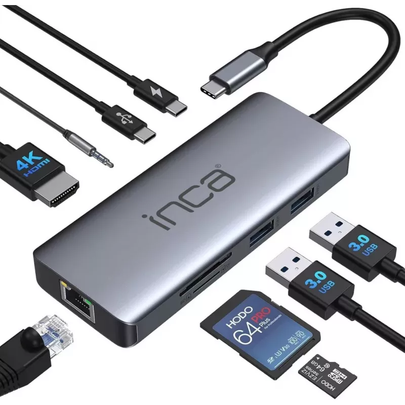 INCA adattatore ITPC-10TX USB-C 9-in-1 - adattatore
