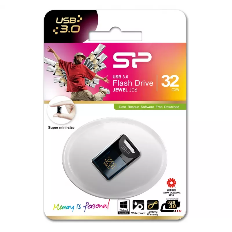 SILICON POWER Jewel J06 - chiavetta USB - 32GB - USB3.0 - blu scuro (SP032GBUF3J06V1D)