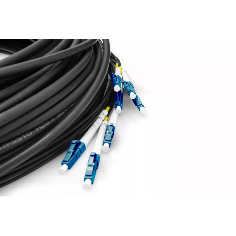 DIGITUS cavo breakout universale in fibra ottica preassemblato, singlemode OS2, 8 fibre, LC/UPC - LC/UPC
