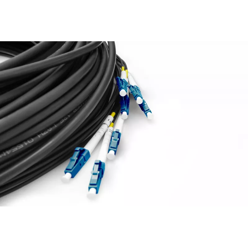 DIGITUS cavo breakout universale in fibra ottica preassemblato, singlemode OS2, 8 fibre, LC/UPC - LC/UPC