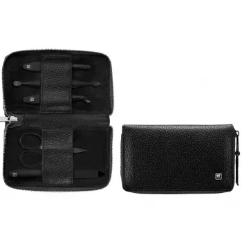 set manicure ZWILLING 97002-004-0 – kit da 5 pezzi, custodia in pelle nera