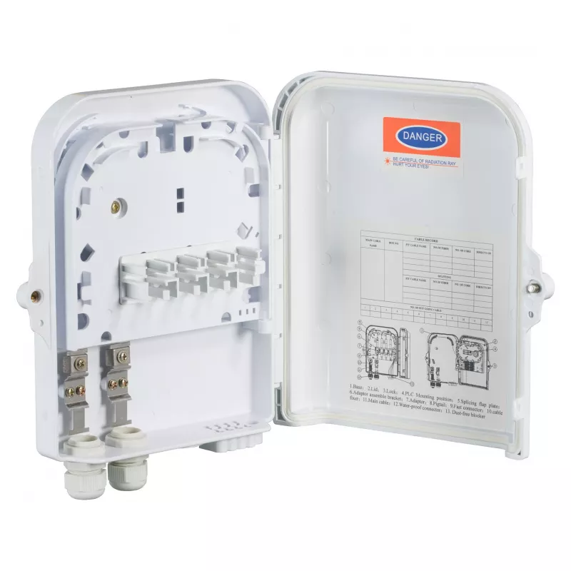 Scatola di connessione FTTH IP65 per 16 fibre, 8 accoppiatori e lunghezza in eccesso della fibra Produttore: EFB-Elektronik (FTTH-BOX-OUT-2)