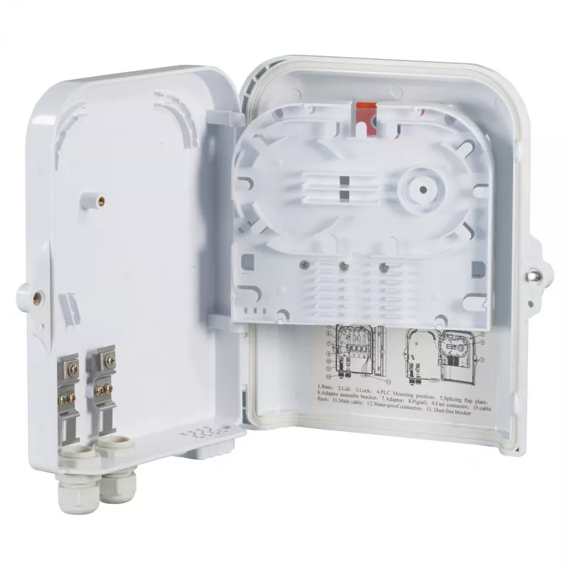 Scatola di connessione FTTH IP65 per 16 fibre, 8 accoppiatori e lunghezza in eccesso della fibra Produttore: EFB-Elektronik (FTTH-BOX-OUT-2)