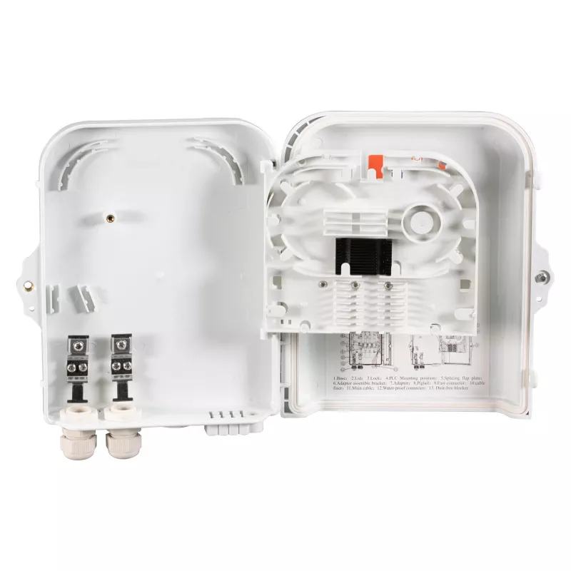 Scatola di connessione FTTH IP65 per 16 fibre, 8 accoppiatori e lunghezza in eccesso della fibra Produttore: EFB-Elektronik (FTTH-BOX-OUT-2)