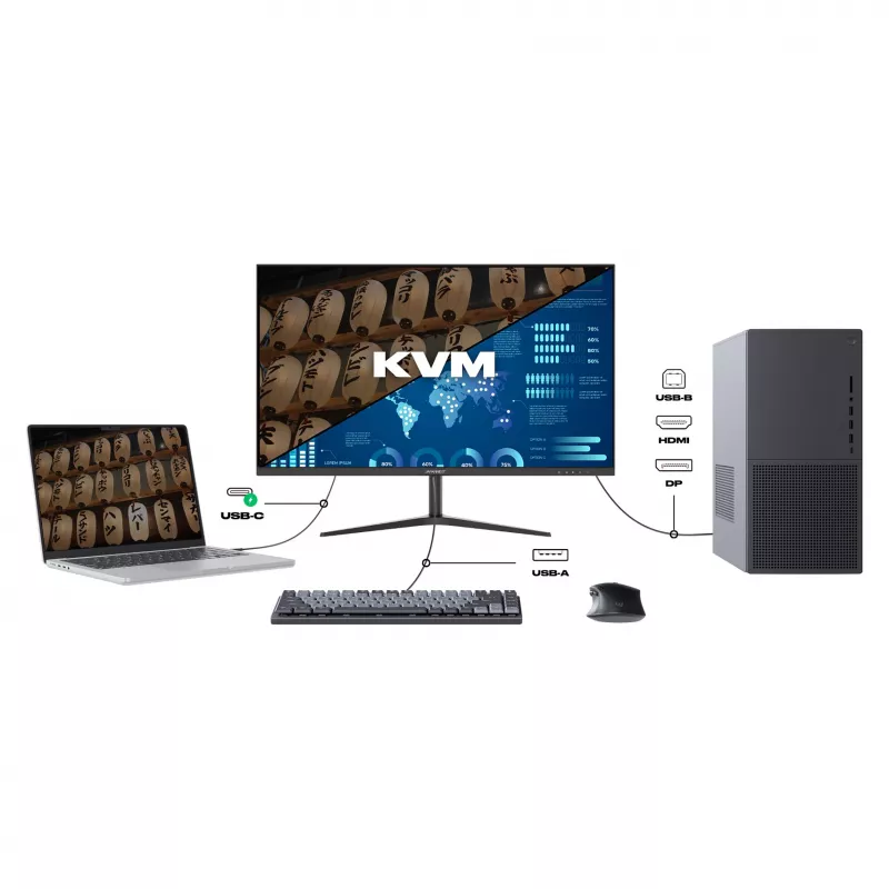 JAPANNEXT JN-IPS27WQHDR-C65W 16:9 HDMI/DP WQHD - schermo piatto (TFT/LCD)