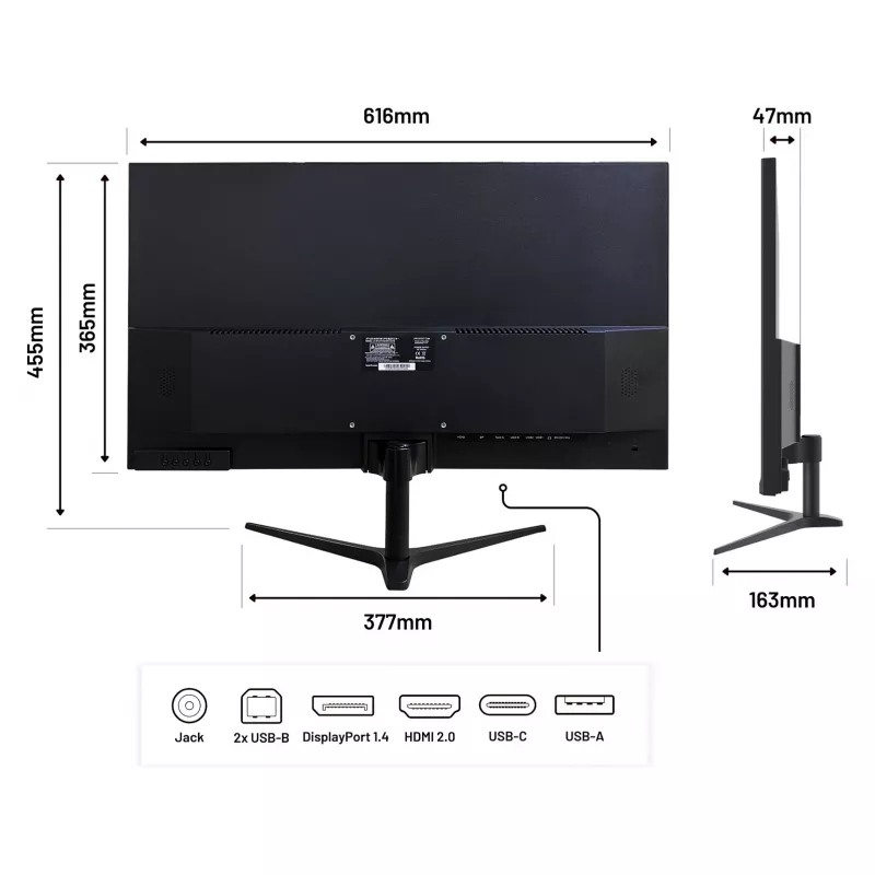 JAPANNEXT JN-IPS27WQHDR-C65W 16:9 HDMI/DP WQHD - schermo piatto (TFT/LCD)