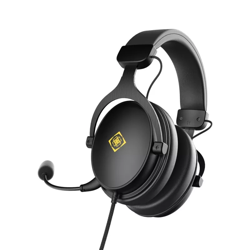 Deltaco GAM-190 cuffia gaming pelle proteica cavo 3,5 mm nero