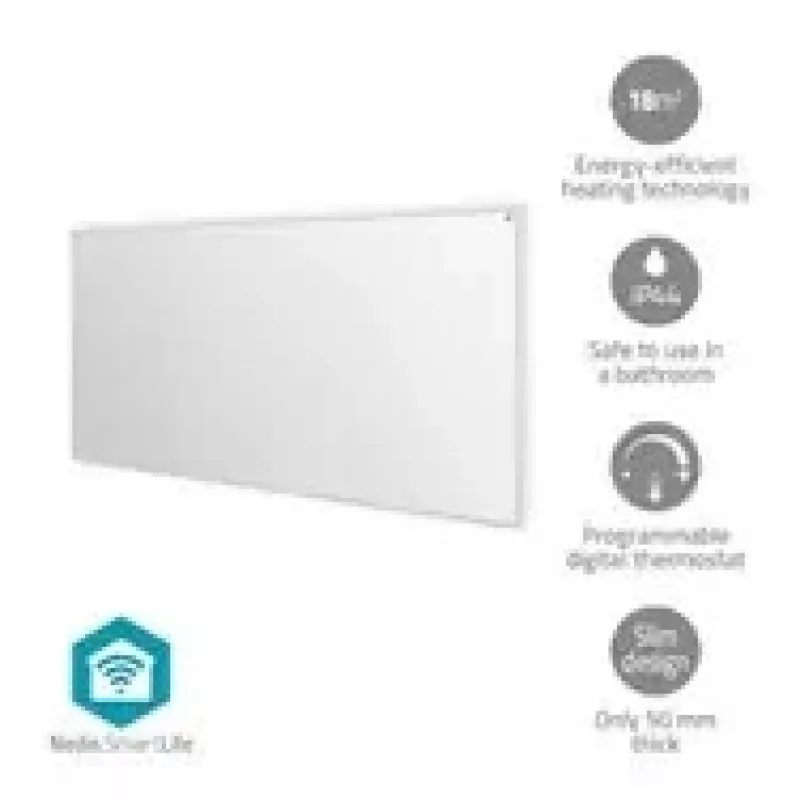 Nedis SmartLife HTIP700WTW pannello riscaldante a infrarossi, 700 W, bianco