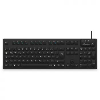 MediaRange tastiera igienica con filo, QWERTZ, IP68, 1,5 m, nero