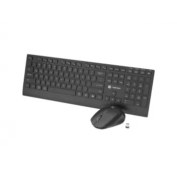 Set 2W1 Natec Stingray 2 Tastiera+Mouse US Wireless Neigungsrad