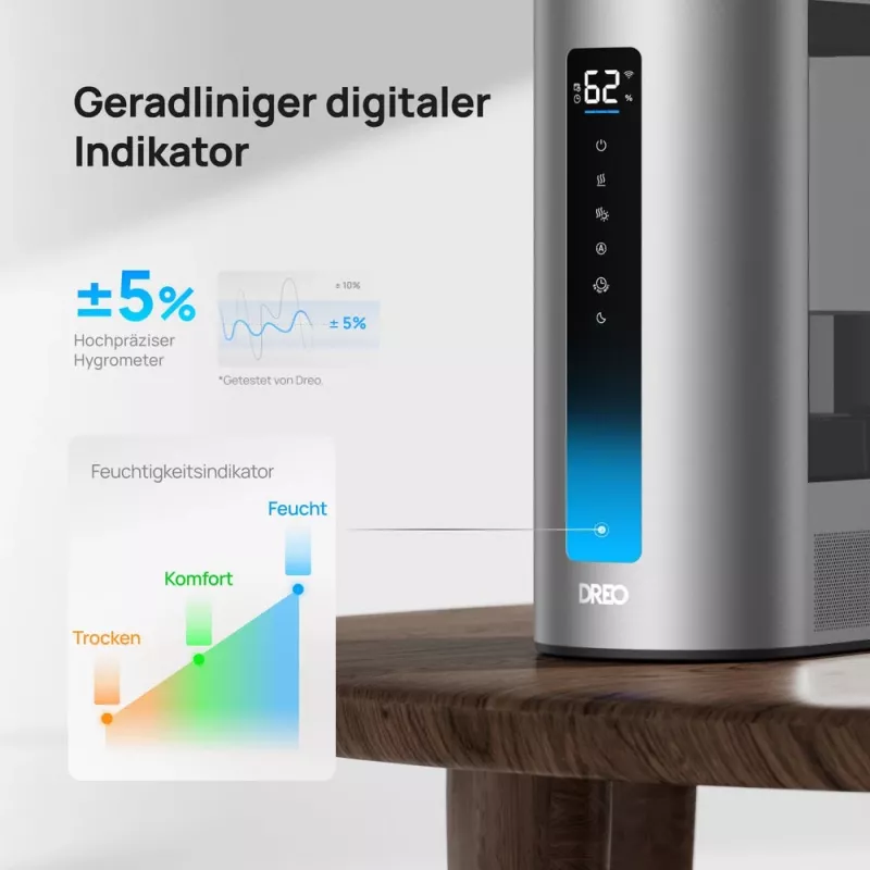 Dreo - umidificatore 813S, 6L, 48h, 813 - Smart