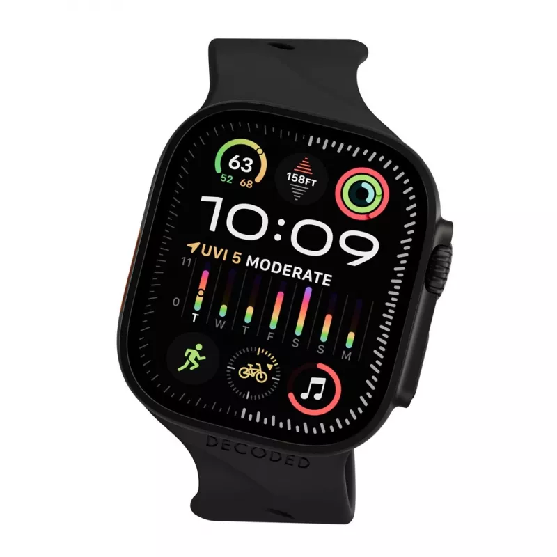 Decoded Silicone Ares Splice Band - cinturino in silicone per Apple Watch 40/42 mm (nero)