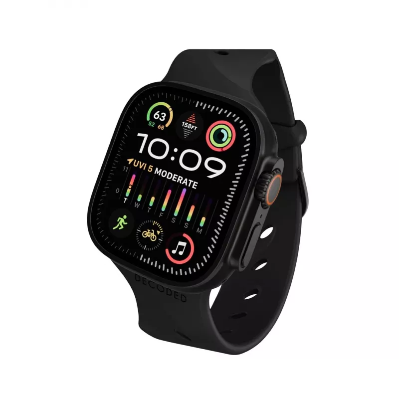 Decoded Silicone Ares Splice Band - cinturino in silicone per Apple Watch 40/42 mm (nero)