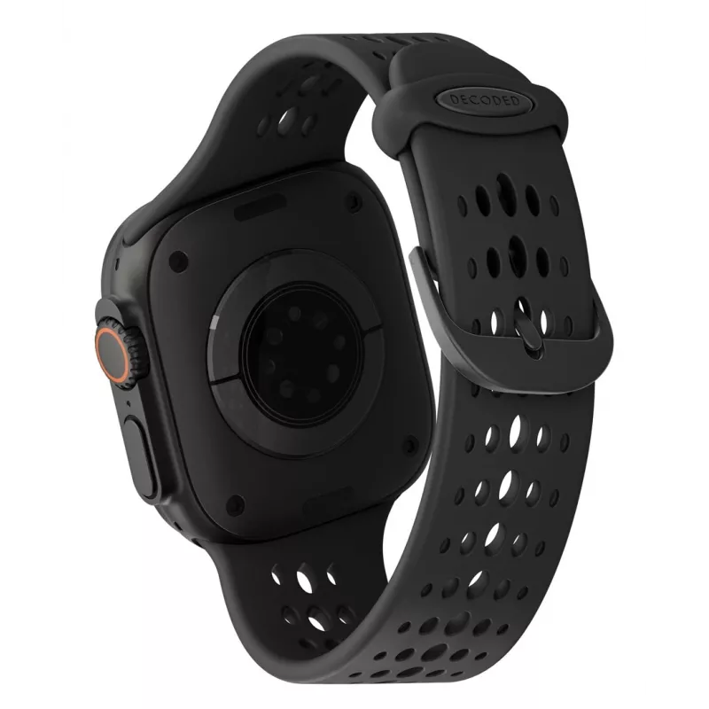 Decoded Silicone Ares O Band - cinturino in silicone per Apple Watch 44/46/49 mm (nero)