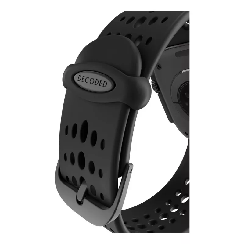 Decoded Silicone Ares O Band - cinturino in silicone per Apple Watch 44/46/49 mm (nero)