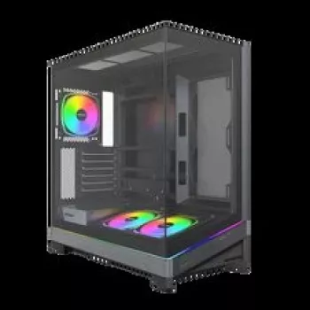 Case PC Montech Sky 3, Midi-Tower, ATX, ARGB, vetro temperato – nero
