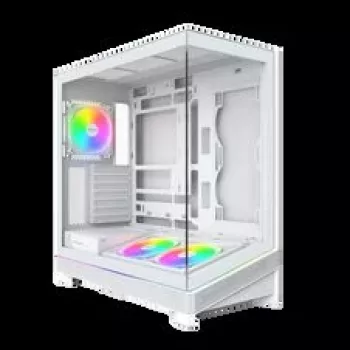 Case PC Montech Sky 3, Midi-Tower, ATX, ARGB, vetro temperato – bianco