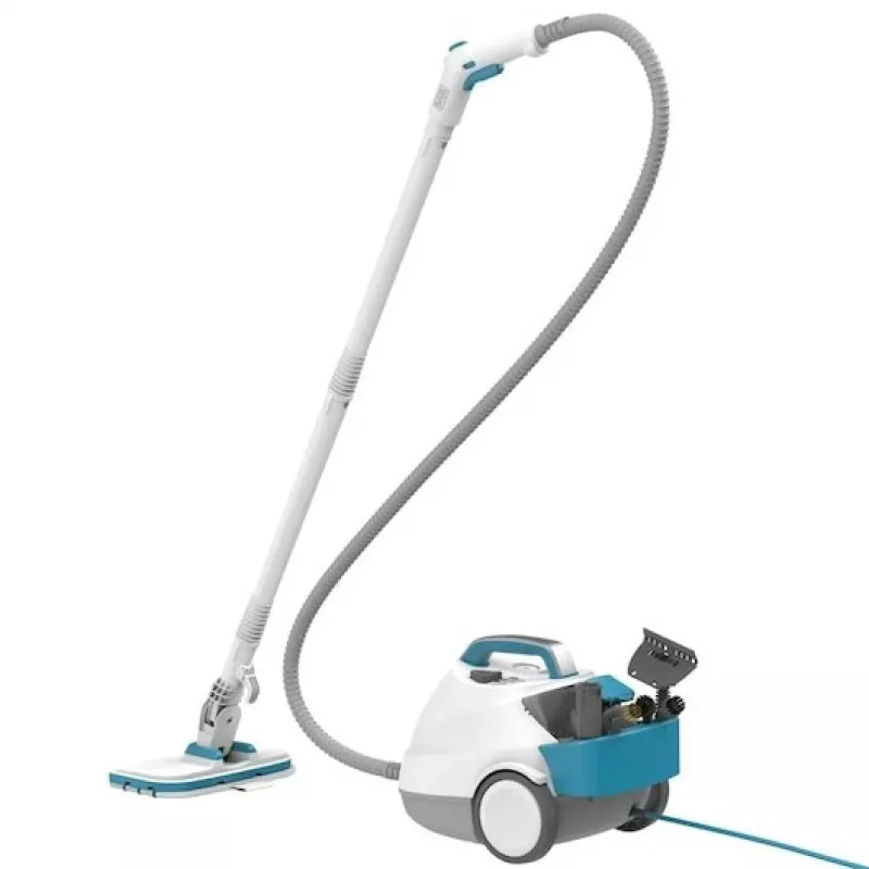 Black & Decker BHSMP2314-QS Pulitore a vapore Pulitore a vapore cilindrico 1,2 L 2300 W Blu, Bianco