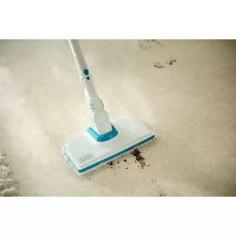 Black & Decker BHSMP2314-QS Pulitore a vapore Pulitore a vapore cilindrico 1,2 L 2300 W Blu, Bianco