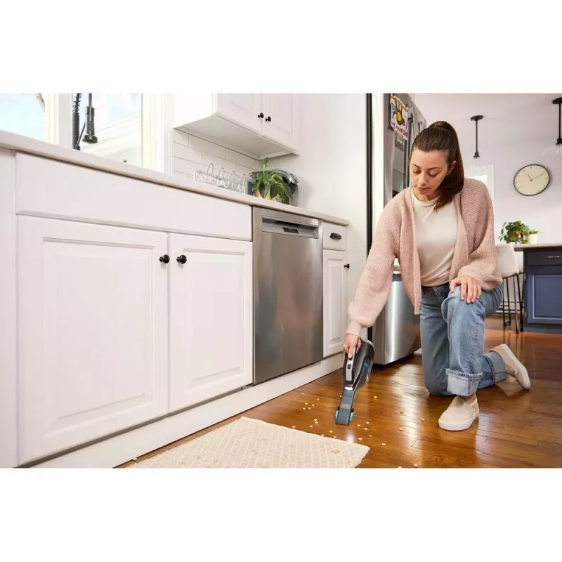 Black & Decker DVD320B Aspirapolvere a mano nero, argento, turchese senza sacchetto