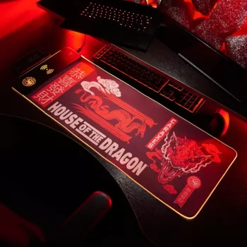 Numskull tappetino per mouse House of the Dragon + ricarica wireless 30x80cm