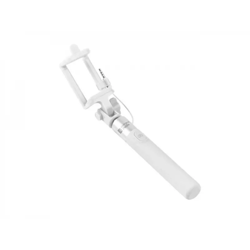 Selfie-Stick monopiede con cavo bianco
