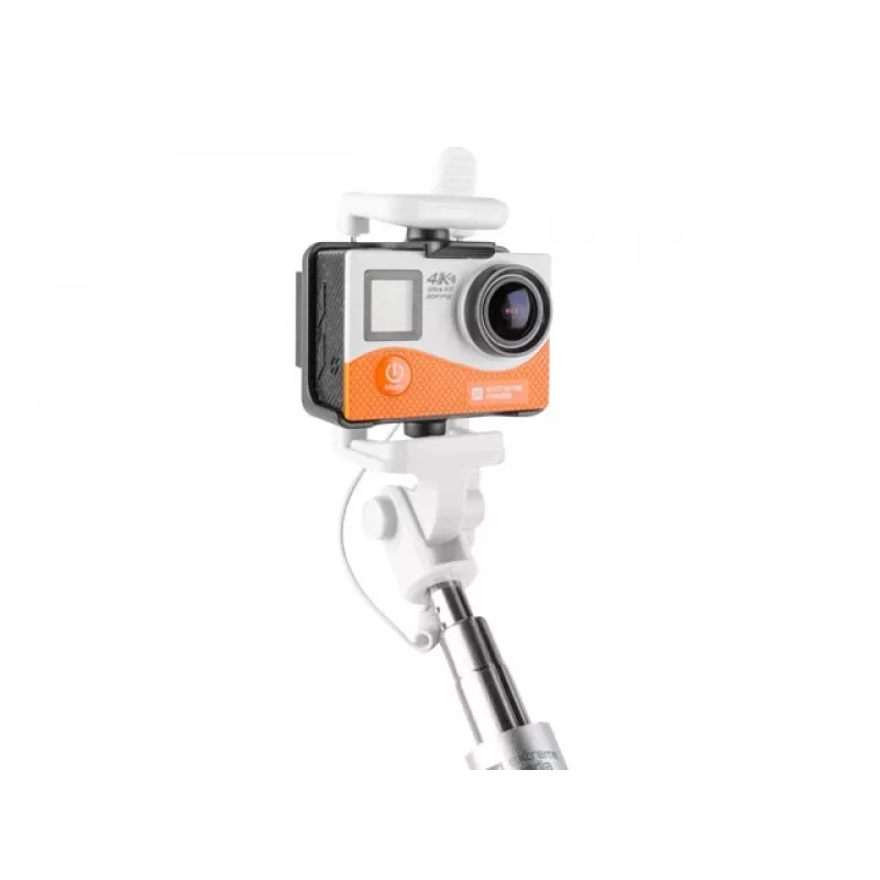 Selfie-Stick monopiede con cavo bianco