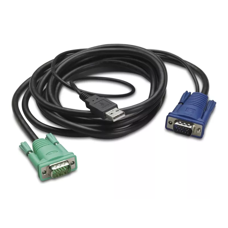 APC cavo tastiera/video/mouse (KVM) – USB, HD-15 (VGA)