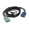 APC cavo tastiera/video/mouse (KVM) – USB, HD-15 (VGA)