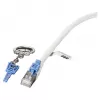 Cavo patch RJ45 EFB Cat.6A S/FTP LSZH BC AWG26 bloccabile bianco 0,5m