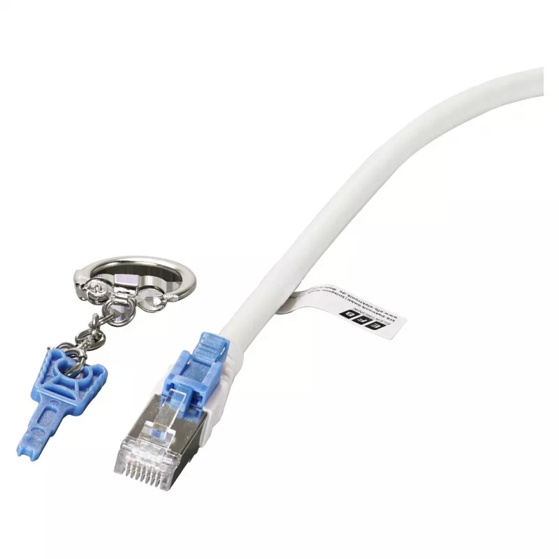 Cavo patch RJ45 EFB Cat.6A S/FTP LSZH BC AWG26 bloccabile bianco 0,5m