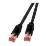 Cavo patch RJ45 EFB Cat.6A S/FTP LSZH Draka UC900 TM21 nero 0,25m