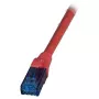 EFB Cavo patch RJ45 Cat.6A U/UTP LSZH Premium 500MHz rosso 0,15m