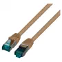 EFB Cavo patch RJ45 Cat.6A S/FTP LSZH marrone 0,15m