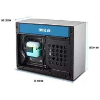 Lian Li x DAN Cases A4-H2O case PC, case mini, Mini-ITX, PCIe 5.0 Riser – argento