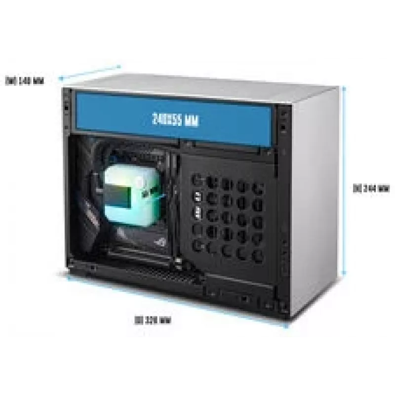 Lian Li x DAN Cases A4-H2O case PC, case mini, Mini-ITX, PCIe 5.0 Riser – argento