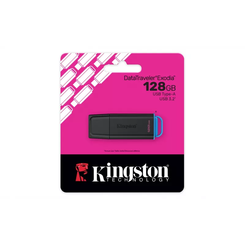 Kingston Technology DataTraveler 128GB USB 3.2 Gen 1 portatile Exodia nero/blu