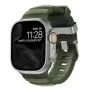 NOMAD Rocky Point Band - cinturino per Apple Watch 46 mm/49 mm in FKM e titanio (forest, hardware naturale)