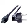 EFB Cavo di alimentazione spina Schuko 90° - C5 180°, nero, 1,8 m, 3 x 0,75 mm