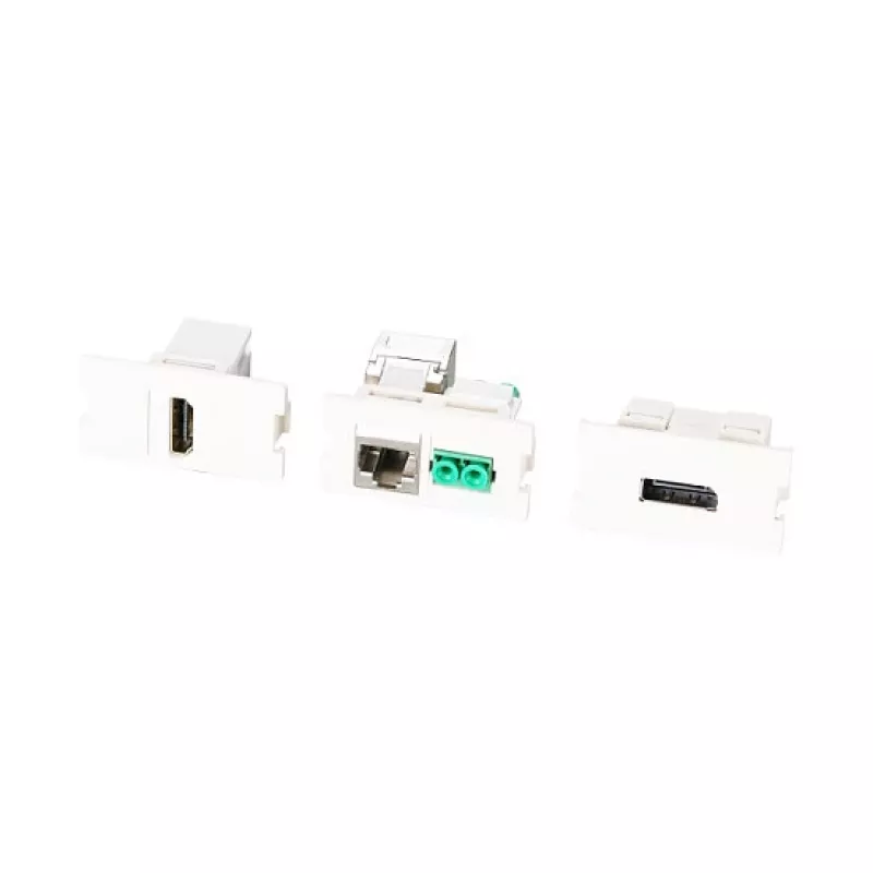 EFB Set telaio multifunzione con adattatore 1 e 2 porte formato Keystone (HDMI, USB,