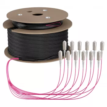 Cavo trunk EFB U-DQ(ZN)BH OM4 12G (1x12) SC-SC 140m Dca LSZH