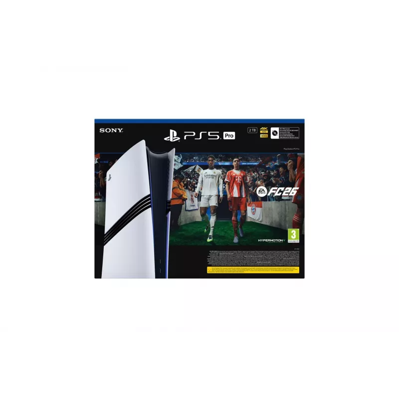 Sony Playstation 5 Pro FC26 Bundle 2 TB Wi-Fi nero, bianco